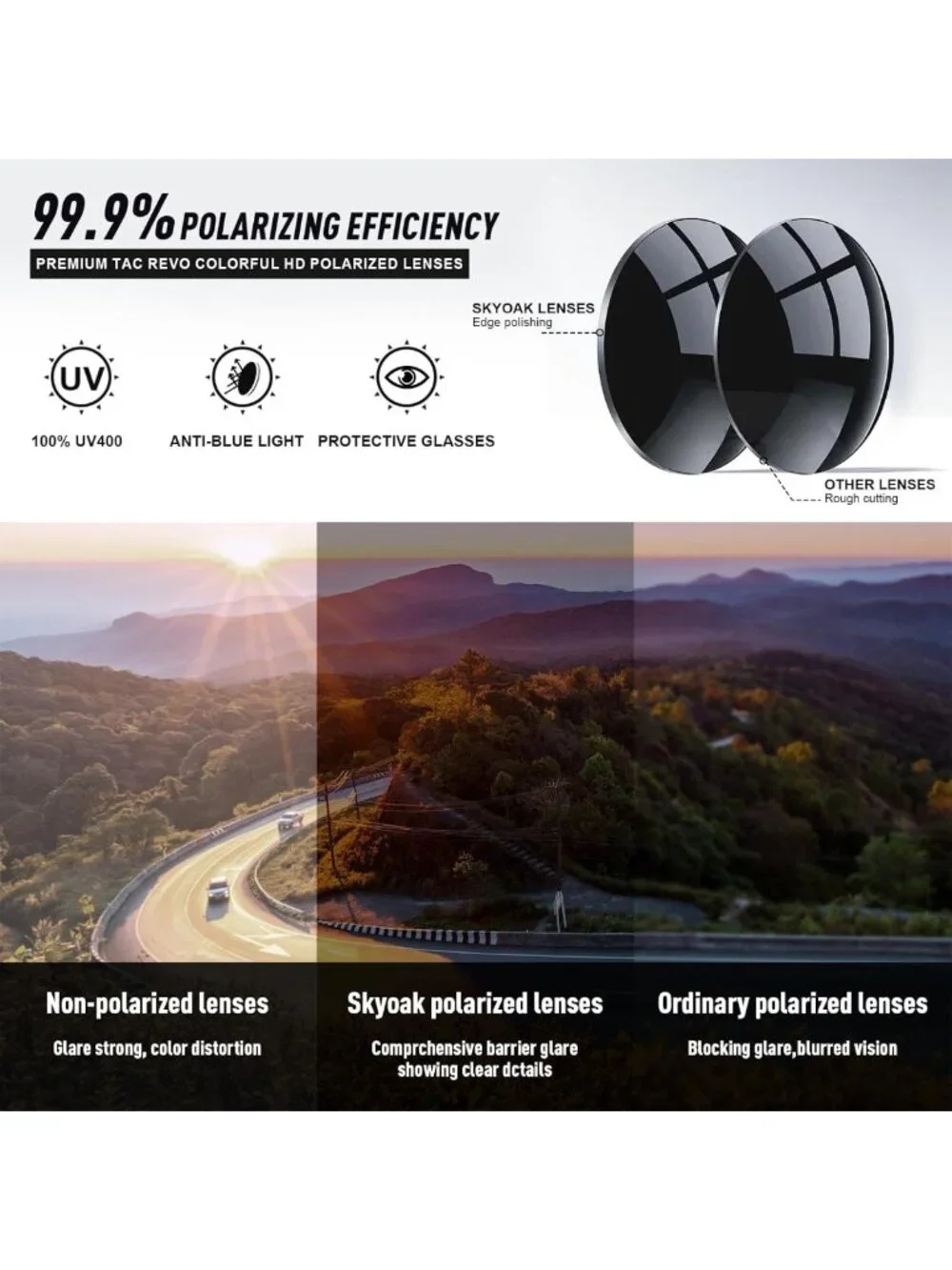 Large Polarized Sunglasses for Men & Women - 2 Pack XXL TR Frame UV400 Outdoor